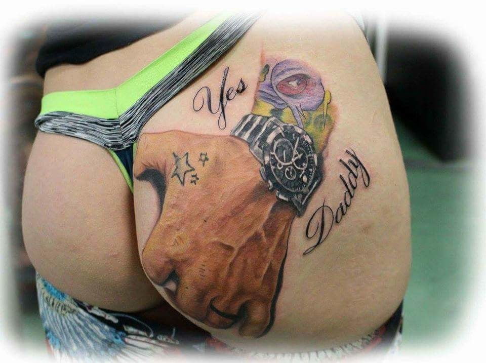 Ass tattoo. #91932519