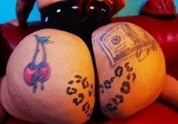 Ass tattoo. #91932740