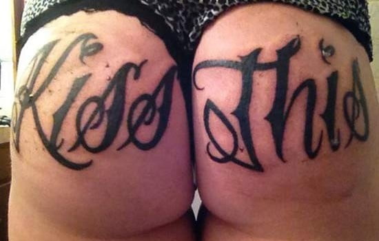 Ass tattoo. #91933258
