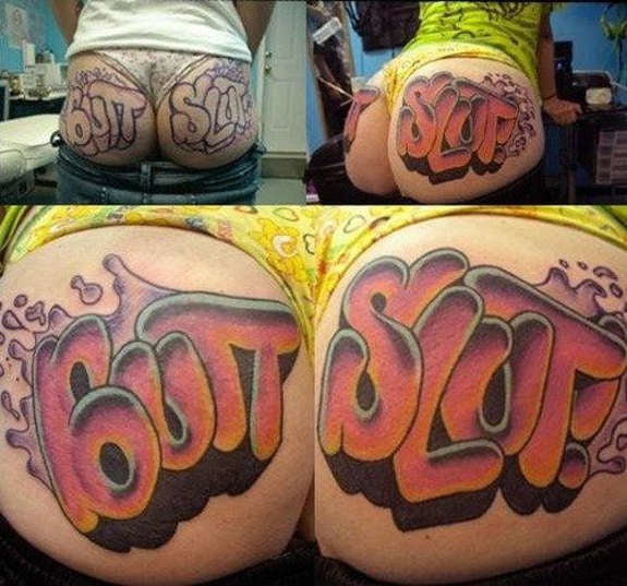 Ass tattoo. #91933284