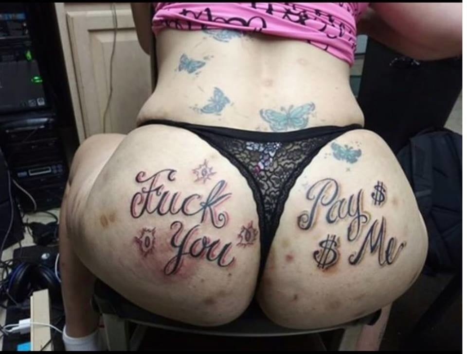 Ass tattoo. #91933487