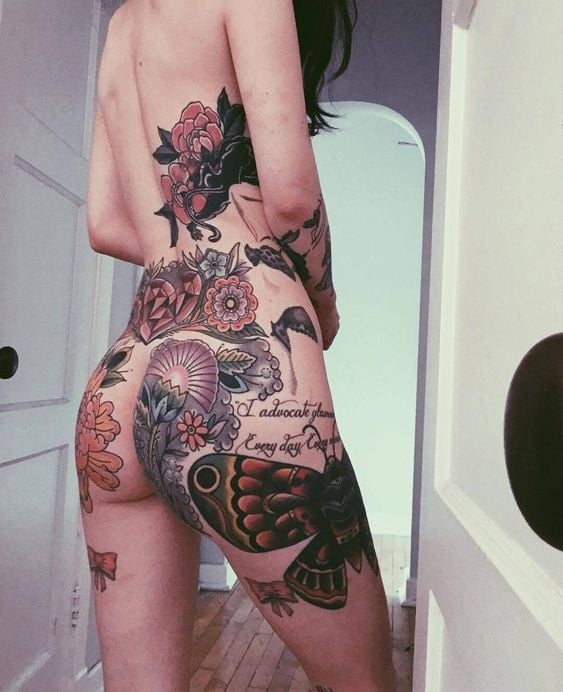 Ass tattoo. #91933589