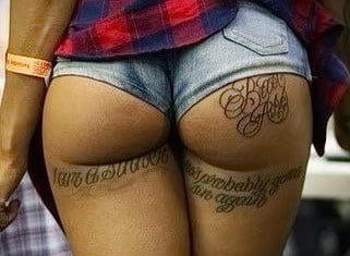 Ass tattoo. #91933623