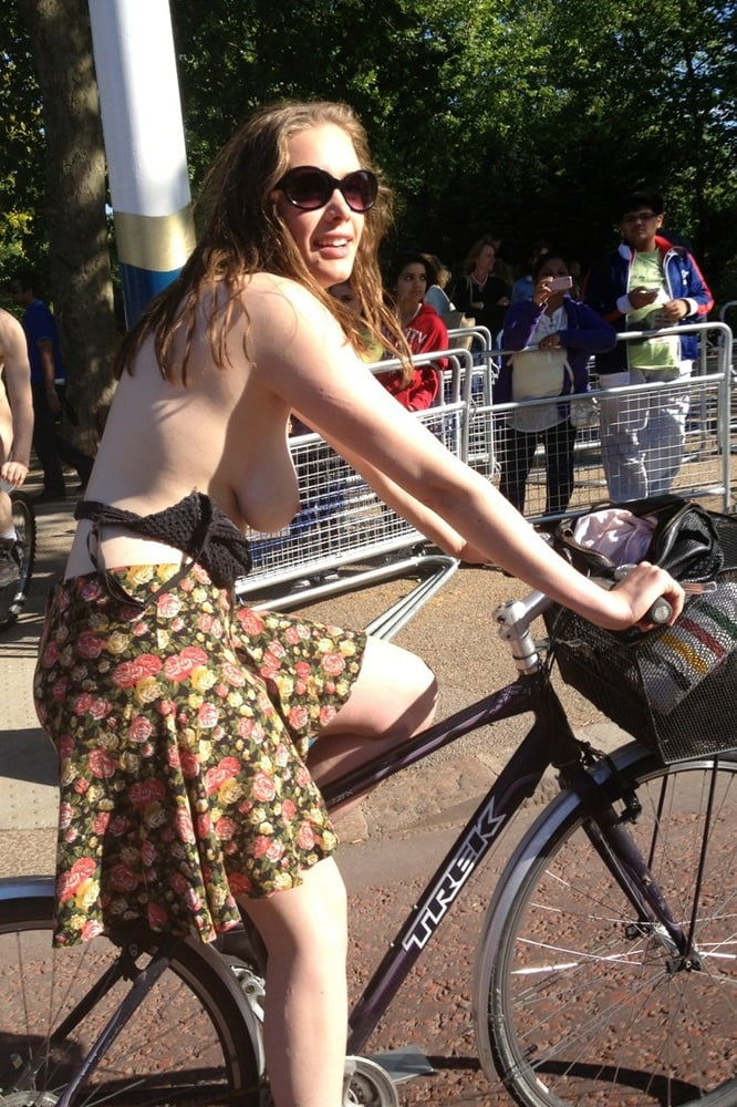 Flower Skirt Girl London 2013 WNBR (word naked bike ride)1 #101609015