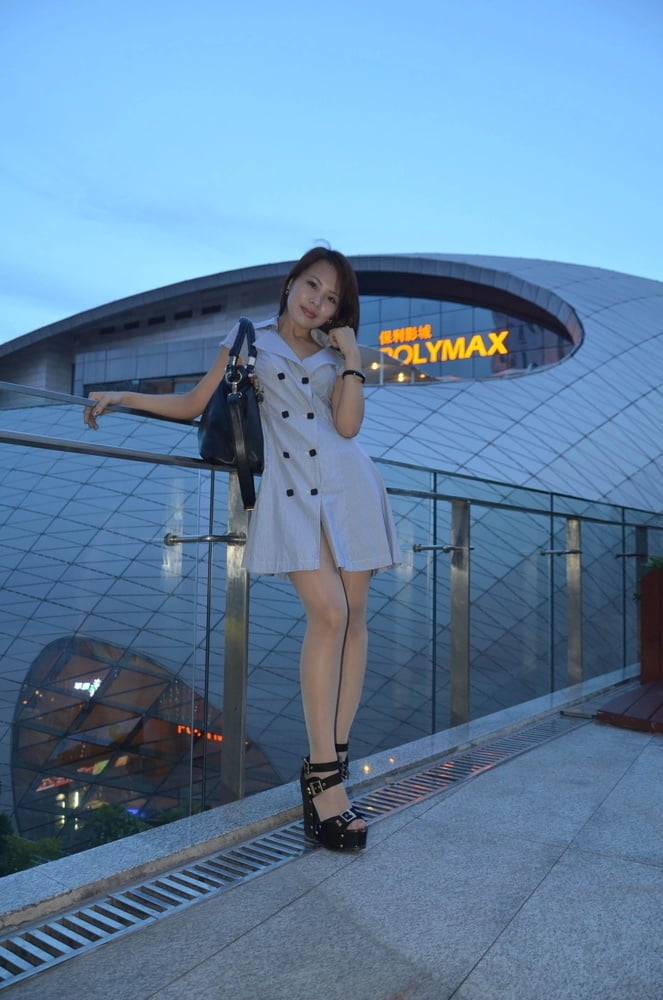 korean girl in pantyhose and platform sandals #101565944
