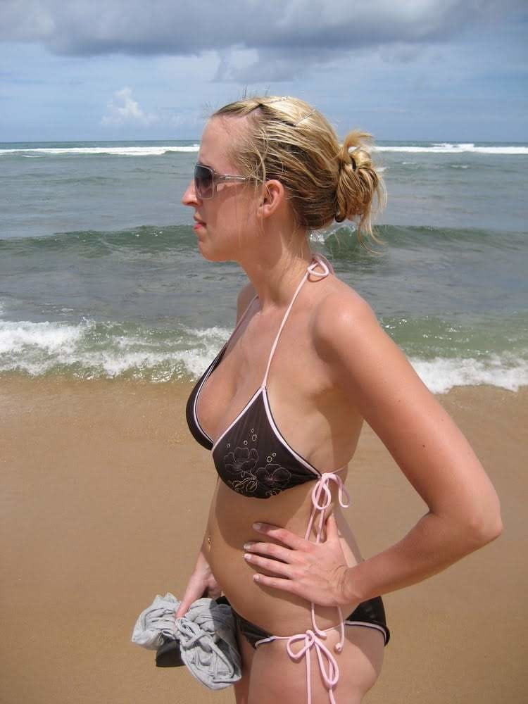sexy amateur slim busty blonde MILF wife Anika #106378474