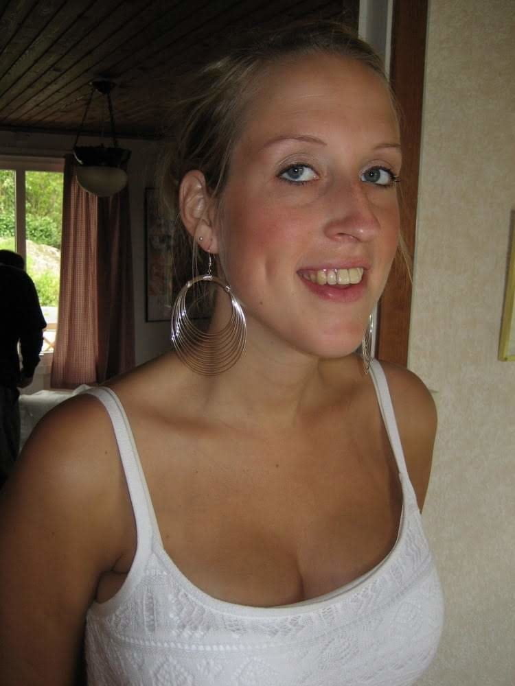 sexy amateur slim busty blonde MILF wife Anika #106378487