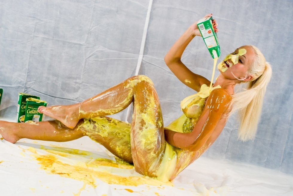 Messy girls covered in goo #95124587