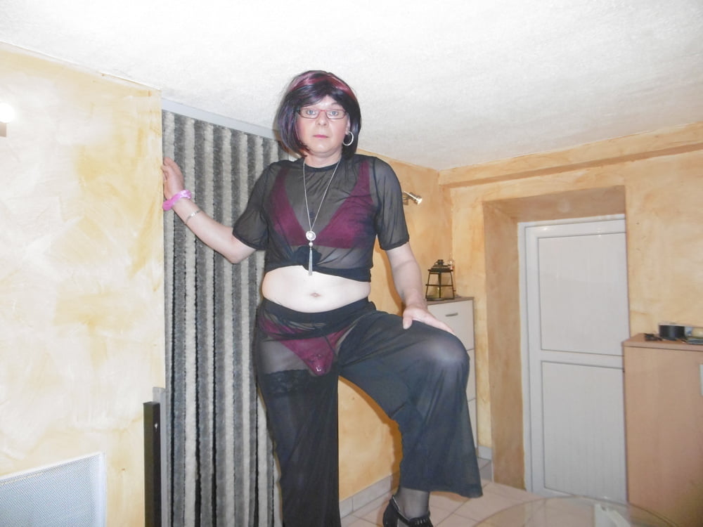 Transparent  with red bra and panties #106806988