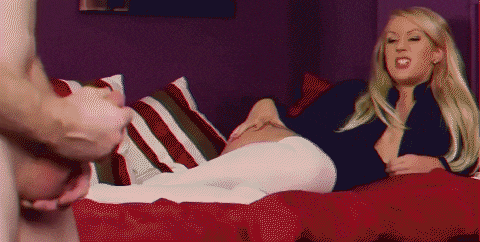 she loves watching him jerking (and teases) (gif edition) #89948442