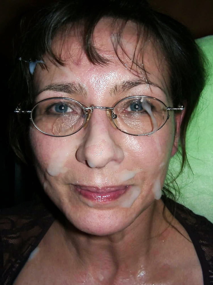 Mature wives love fresh cum on her face photo photo