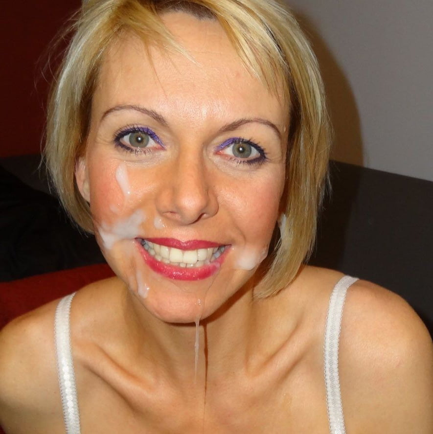 Mature wives love fresh cum on her face #97645708