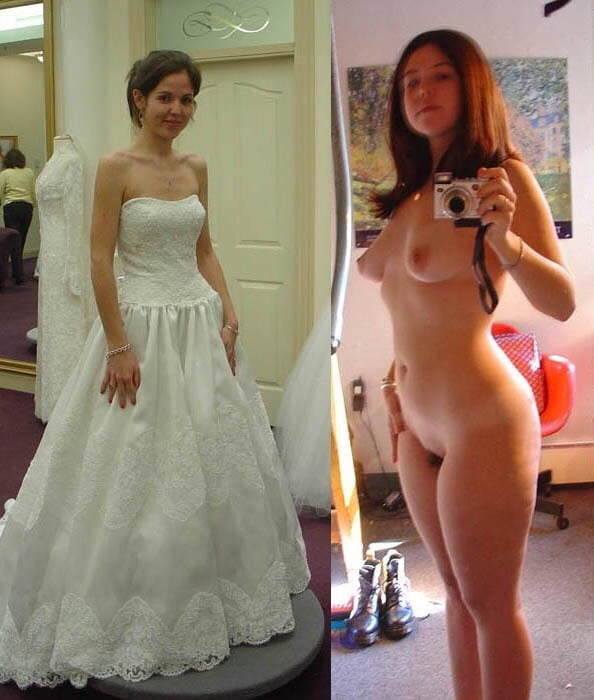 素人の花嫁が服を着て、服を脱ぐ
 #93437376