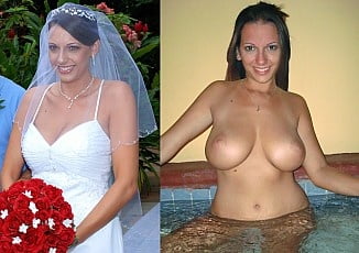 Amateur Brides dressed undressed #93437383