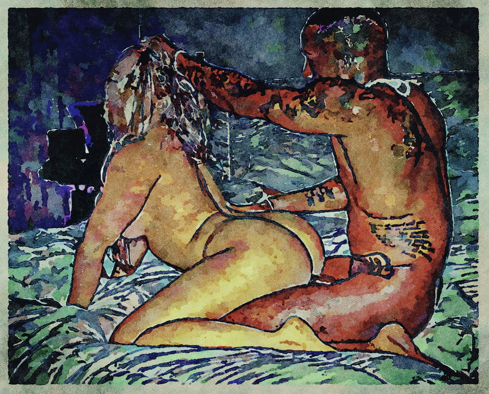 Erotic Digital Watercolor Art 4th July 2020 #91332396
