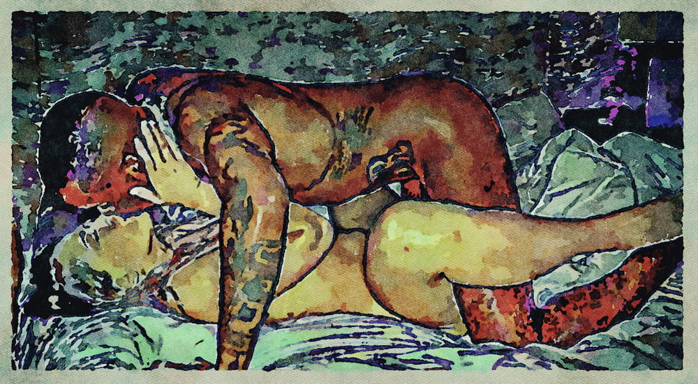 Erotic Digital Watercolor Art 4th July 2020 #91332408