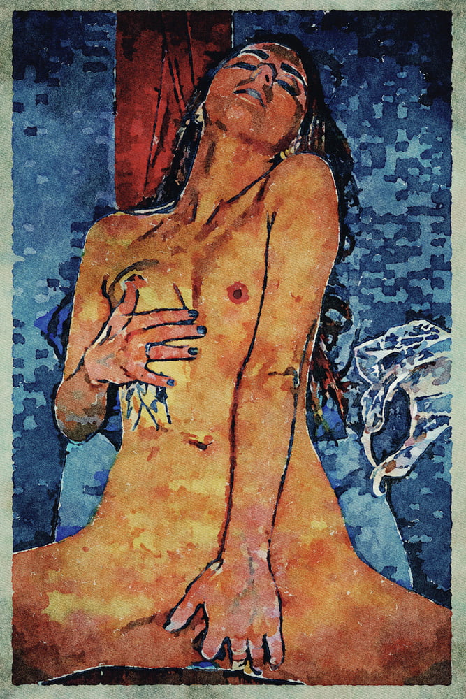 Erotic Digital Watercolor Art 4th July 2020 #91332499