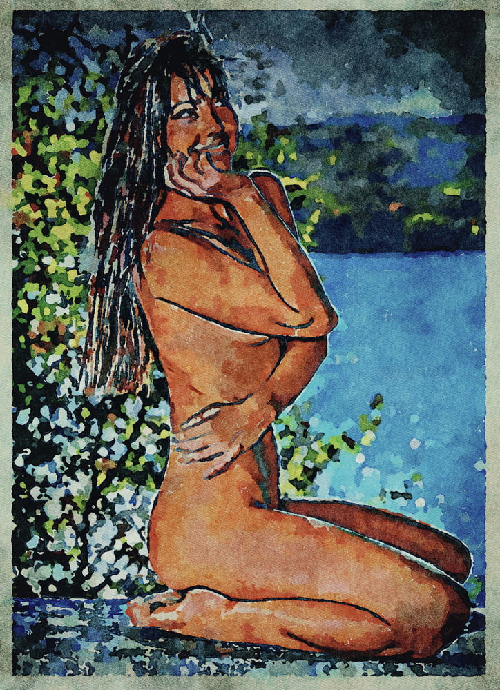 Erotic Digital Watercolor Art 4th July 2020 #91332523