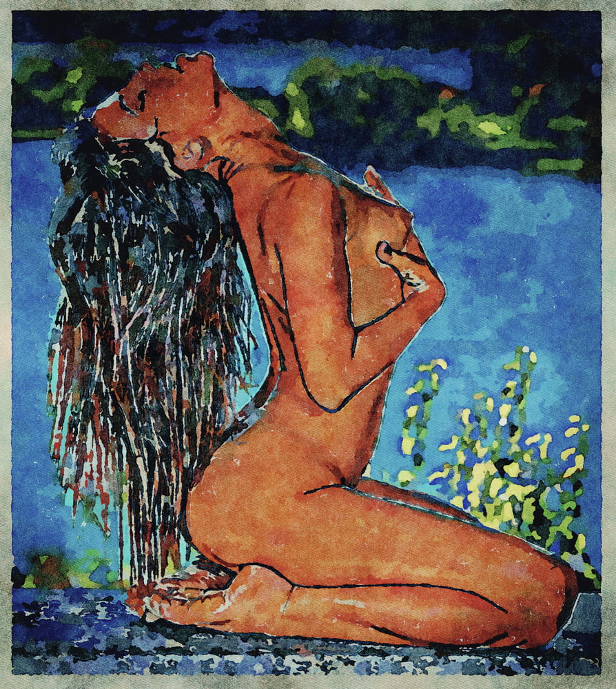 Erotic Digital Watercolor Art 4th July 2020 #91332526