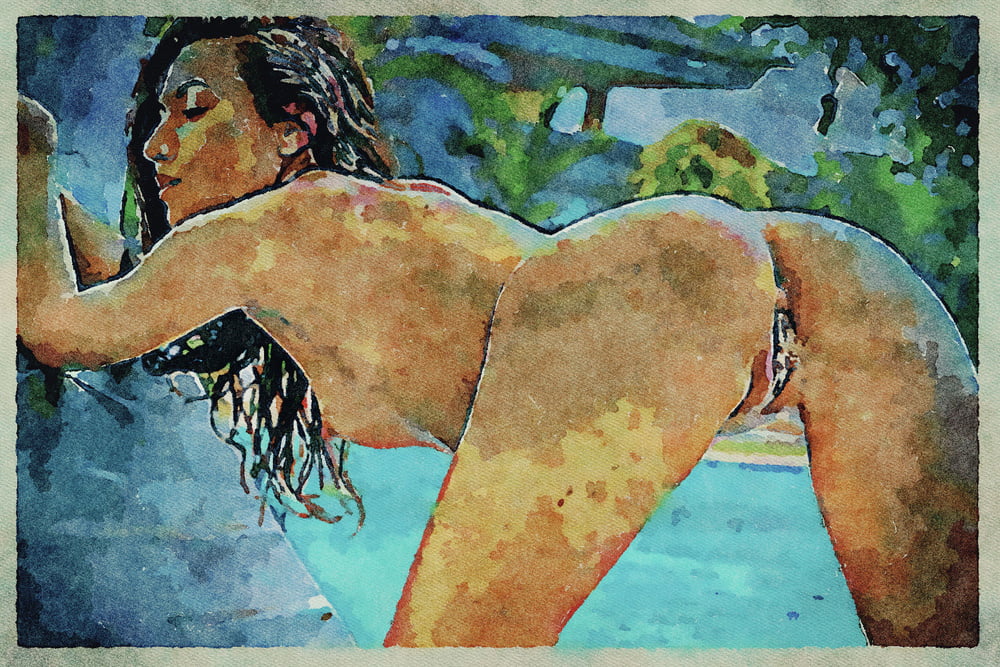 Erotic Digital Watercolor Art 4th July 2020 #91332551