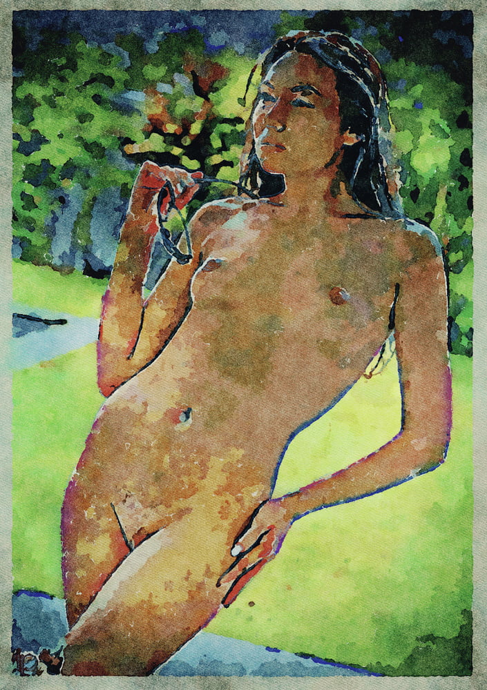Erotic Digital Watercolor Art 4th July 2020 #91332563