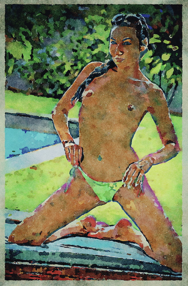 Erotic Digital Watercolor Art 4th July 2020 #91332569