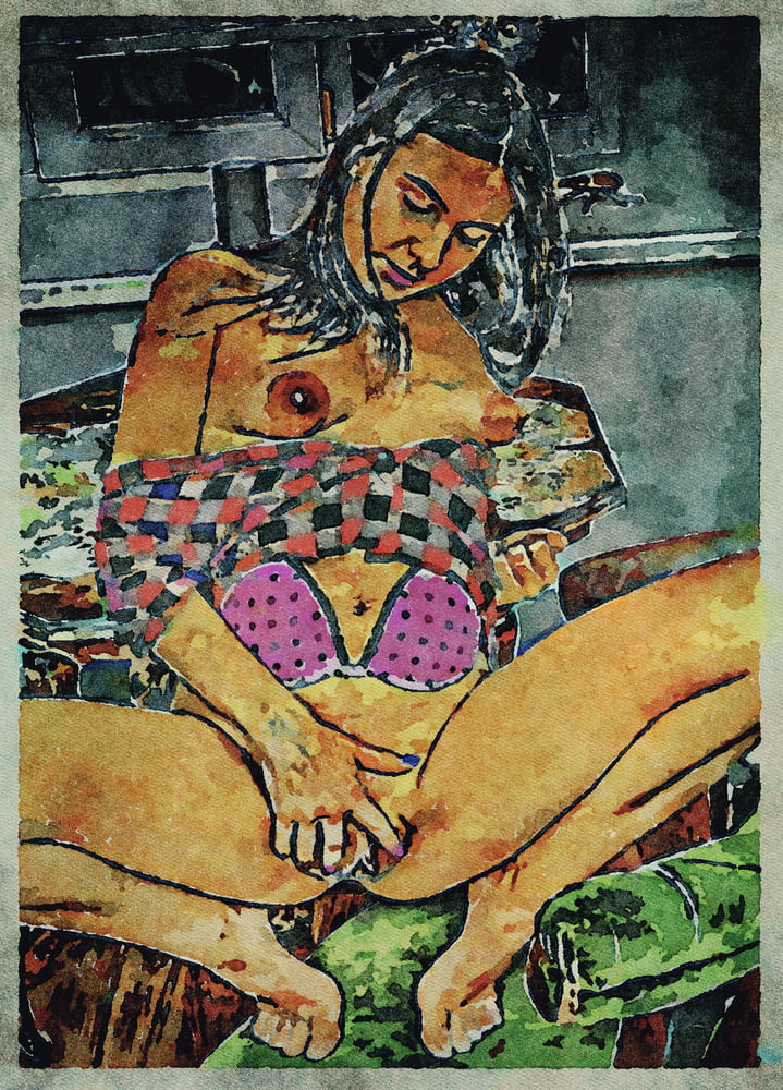 Erotic Digital Watercolor Art 4th July 2020 #91332612