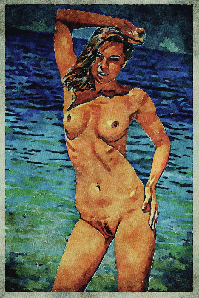 Erotic Digital Watercolor Art 4th July 2020 #91332639