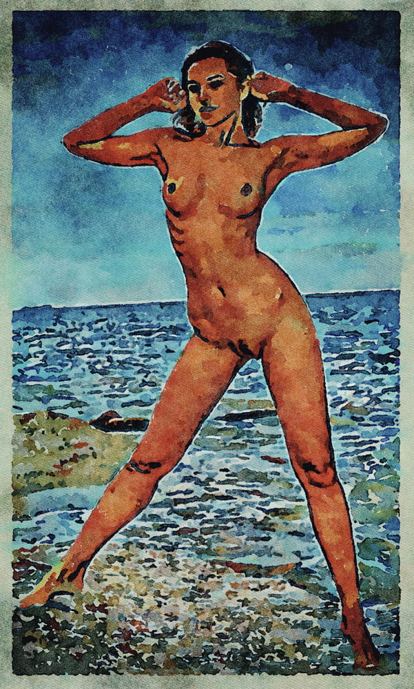 Erotic Digital Watercolor Art 4th July 2020 #91332645