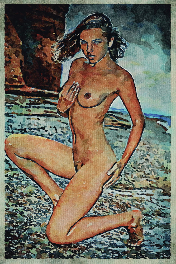 Erotic Digital Watercolor Art 4th July 2020 #91332648