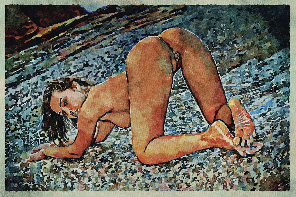 Erotic Digital Watercolor Art 4th July 2020 #91332659