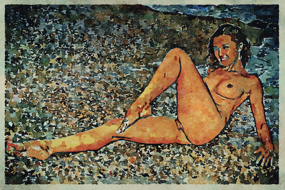 Erotic Digital Watercolor Art 4th July 2020 #91332674