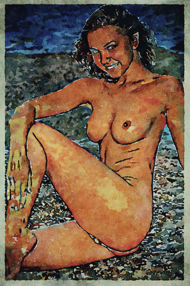 Erotic Digital Watercolor Art 4th July 2020 #91332679