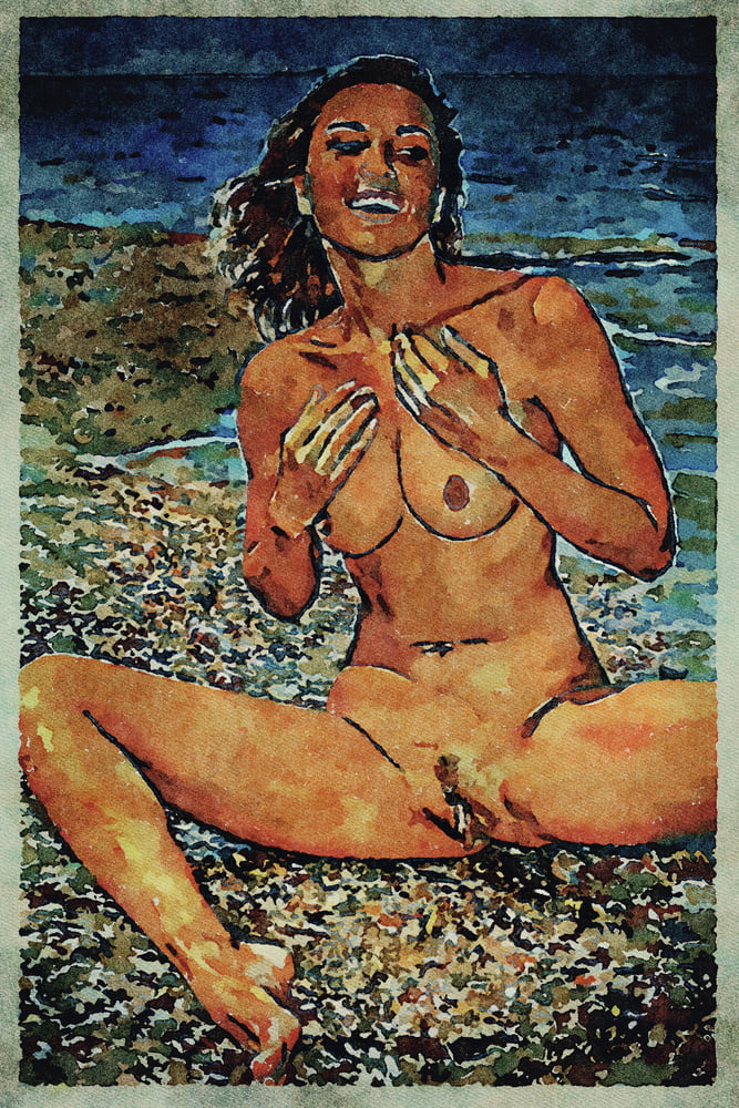 Erotic Digital Watercolor Art 4th July 2020 #91332682