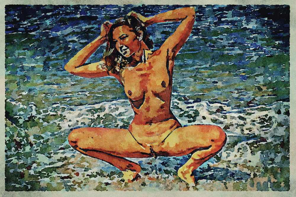 Erotic Digital Watercolor Art 4th July 2020 #91332693