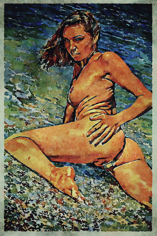 Erotic Digital Watercolor Art 4th July 2020 #91332697