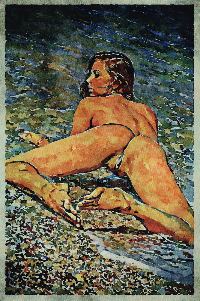 Erotic Digital Watercolor Art 4th July 2020 #91332699