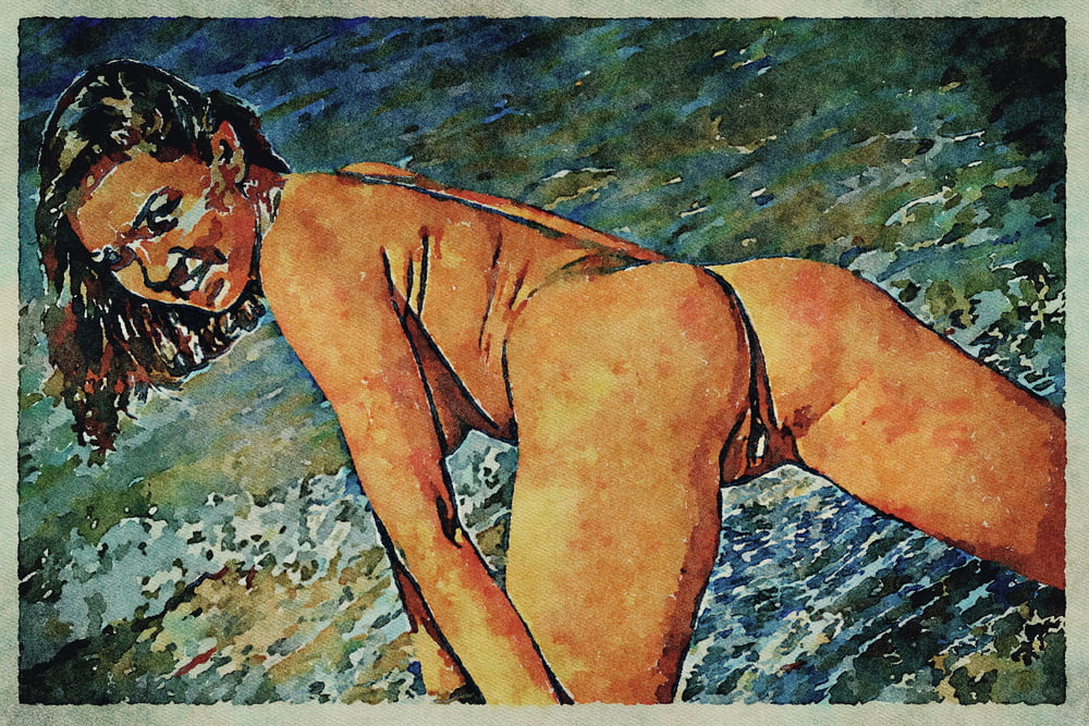 Erotic Digital Watercolor Art 4th July 2020 #91332702