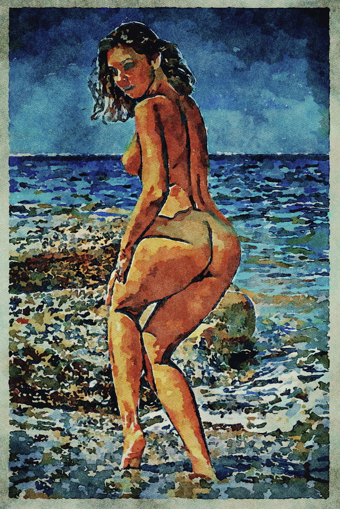 Erotic Digital Watercolor Art 4th July 2020 #91332711
