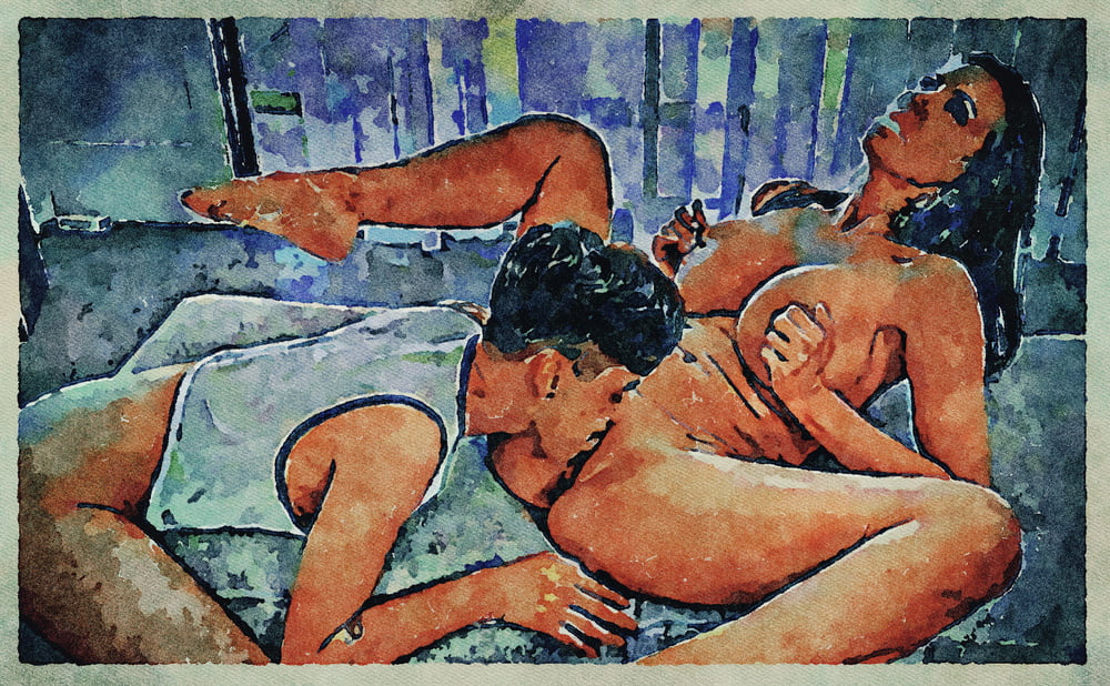 Erotic Digital Watercolor Art 4th July 2020 #91332750