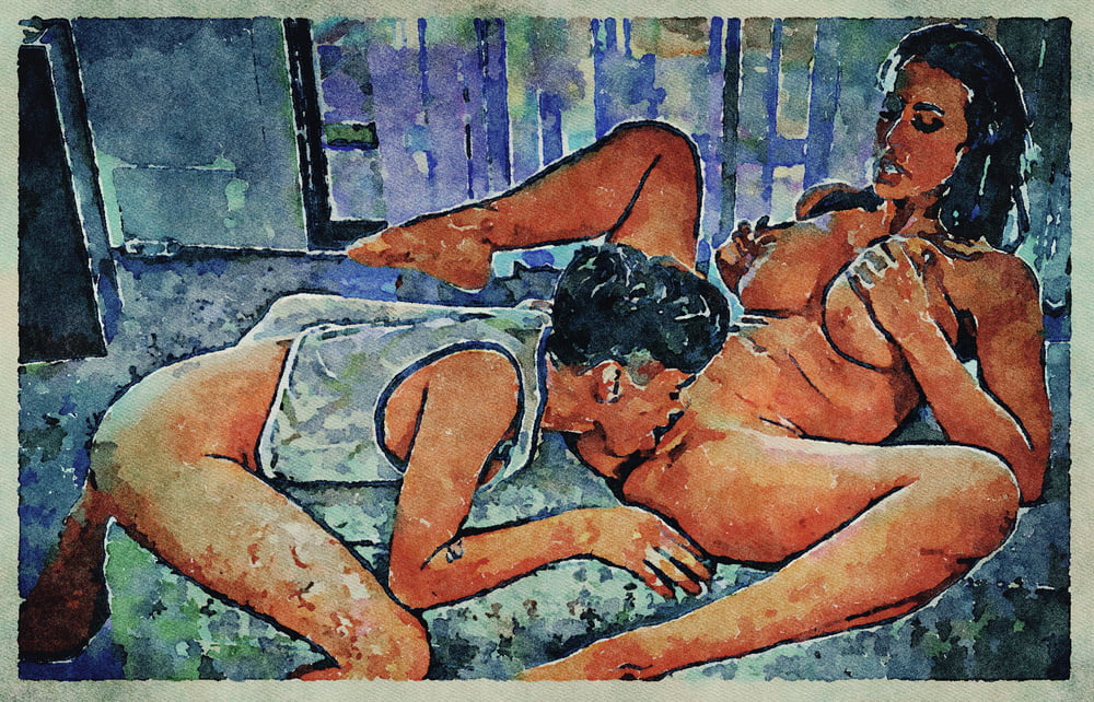 Erotic Digital Watercolor Art 4th July 2020 #91332752