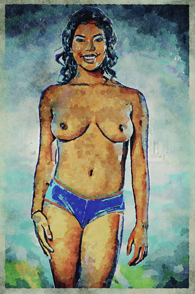 Erotic Digital Watercolor Art 4th July 2020 #91332842