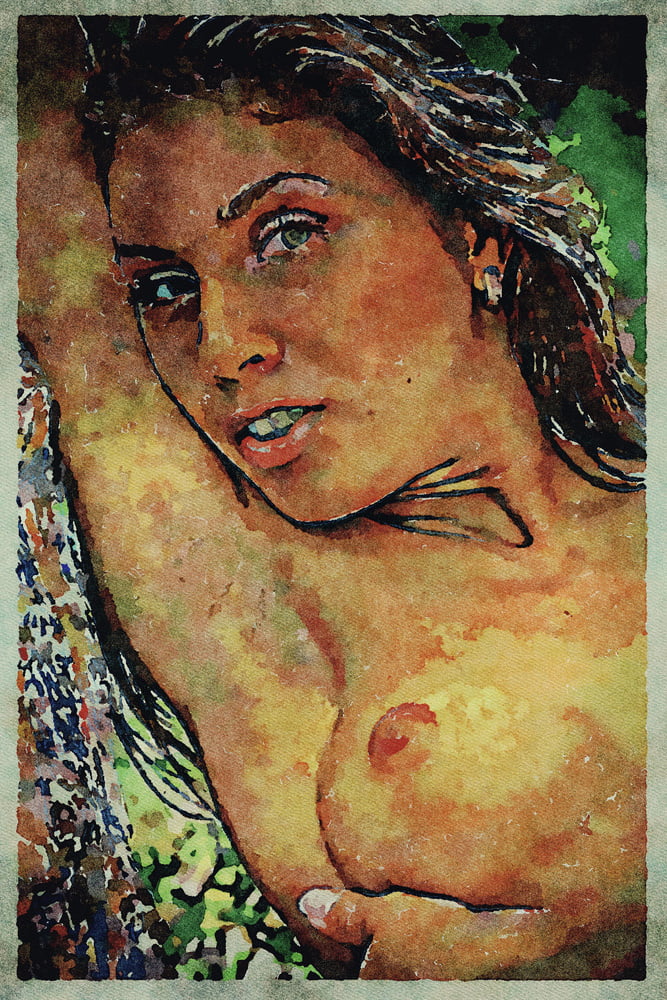 Erotic Digital Watercolor Art 4th July 2020 #91332873