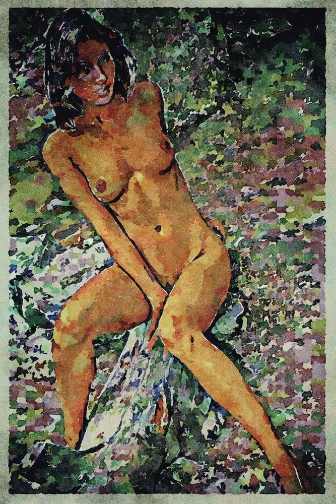 Erotic Digital Watercolor Art 4th July 2020 #91332886