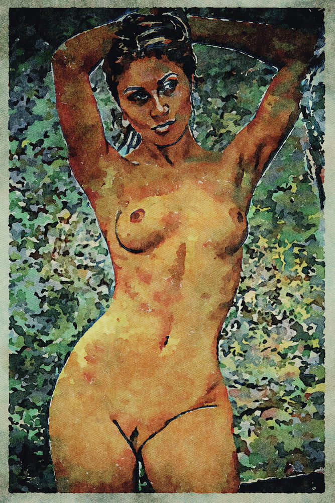 Erotic Digital Watercolor Art 4th July 2020 #91332894