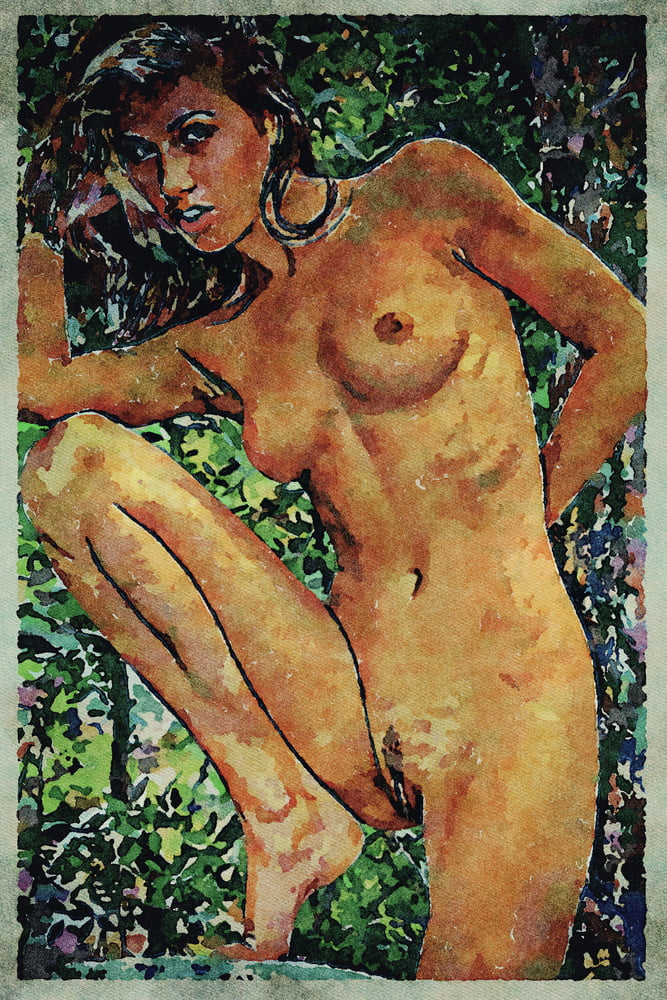 Erotic Digital Watercolor Art 4th July 2020 #91332902