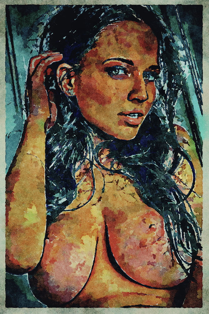 Erotic Digital Watercolor Art 4th July 2020 #91332914