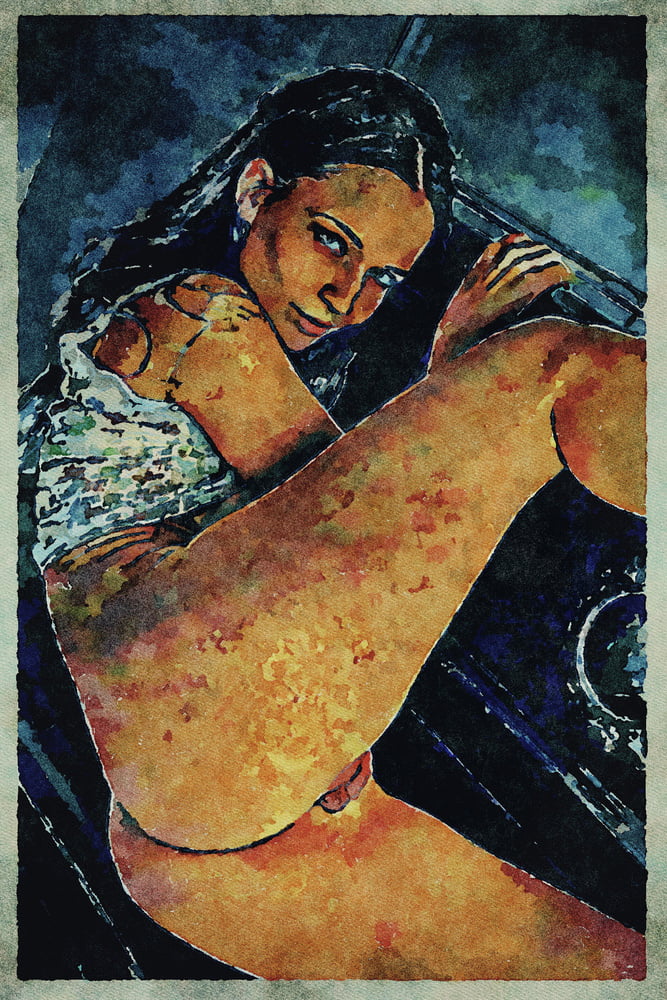 Erotic Digital Watercolor Art 4th July 2020 #91332927