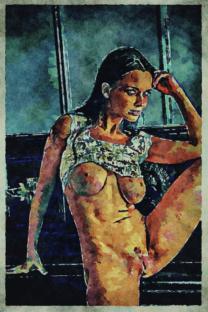 Erotic Digital Watercolor Art 4th July 2020 #91332935
