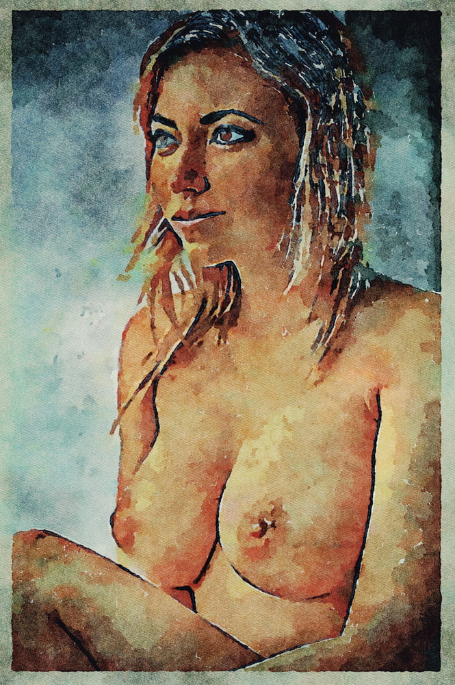 Erotic Digital Watercolor Art 4th July 2020 #91332943